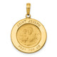 14k Saint Joseph Medal Pendant Polished and Satin-Solid