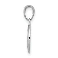 14k White Gold Miraculous Medal Charm