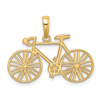 14k Polished Bicycle Charm