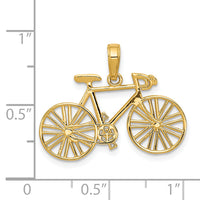 14k Polished Bicycle Charm
