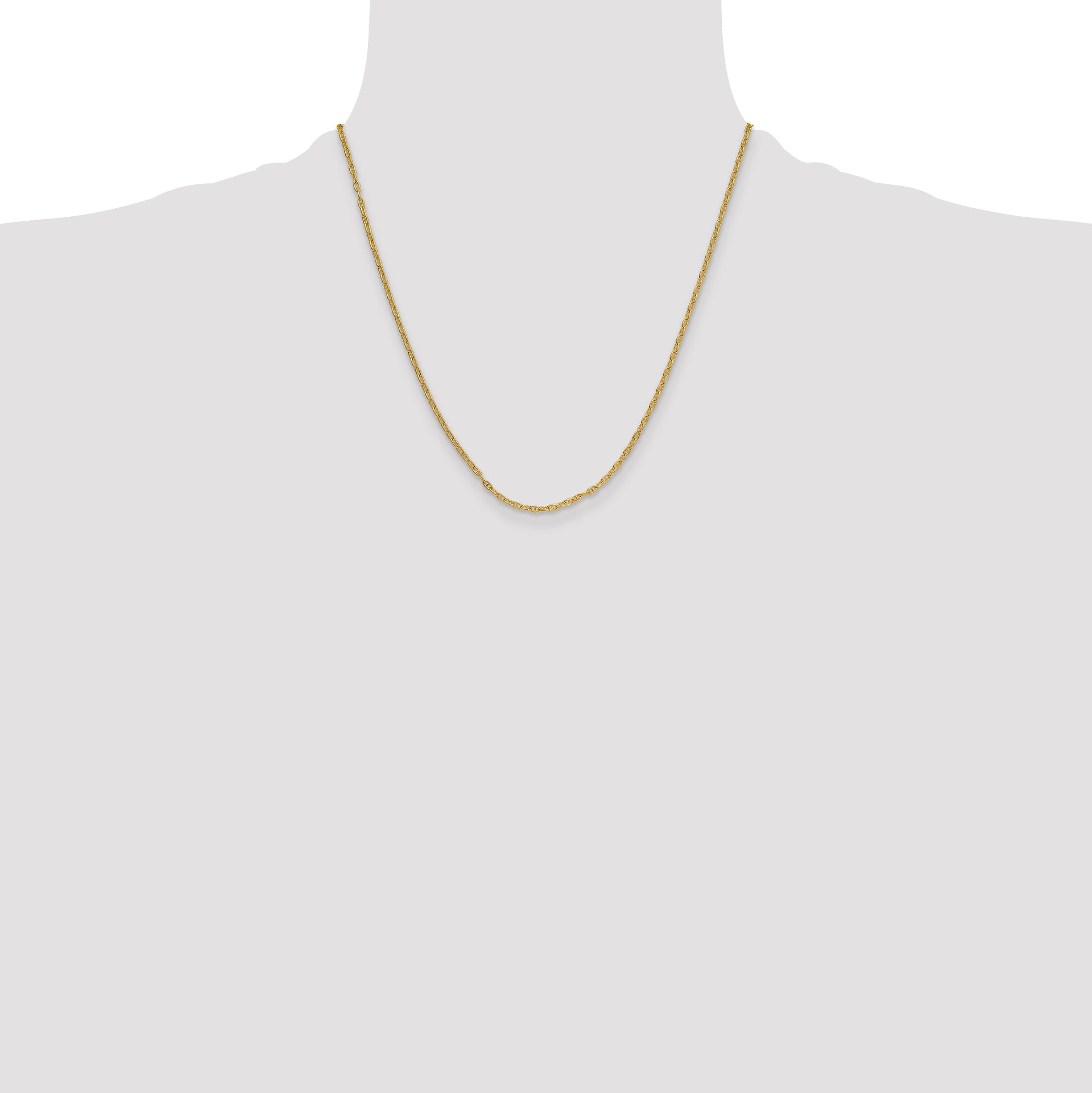 14k 2.35mm Mariners Link Chain