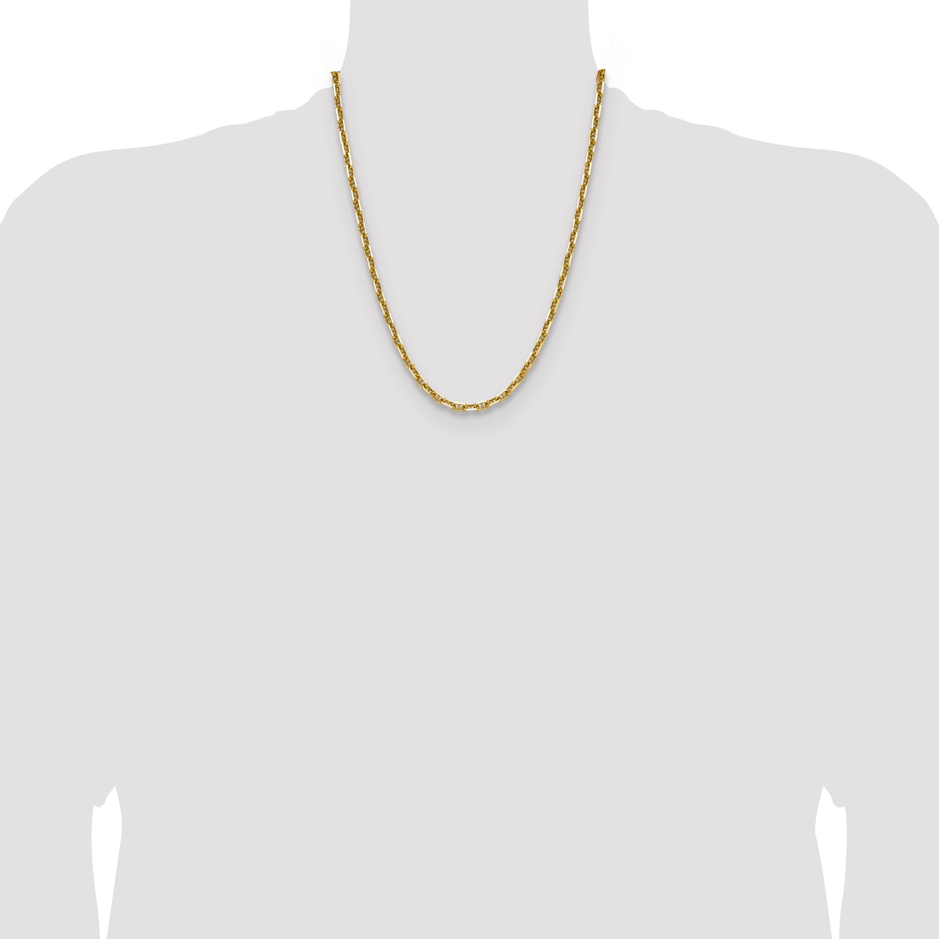 14k 5.0mm D/C Mariner Anchor Chain