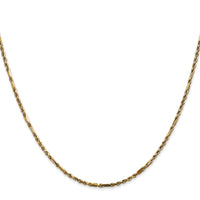 14k 1.8mm D/C Milano Rope Chain