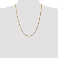 14k 2.5mm D/C Milano Rope Chain