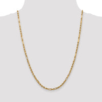 14k 3.0mm D/C Milano Rope Chain