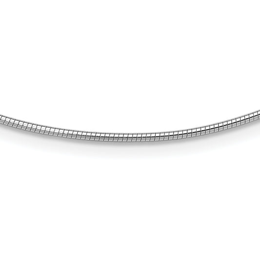 14K White Gold 1.4mm Round Omega