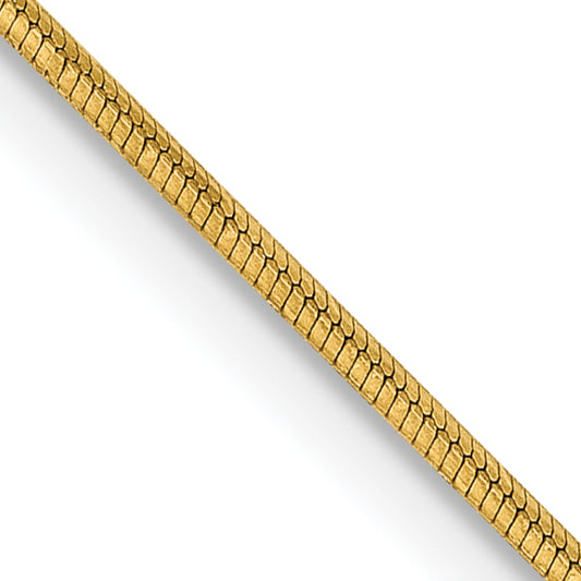 14k .8mm Octagonal Snake Chain