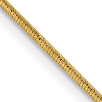 14k .8mm Octagonal Snake Chain