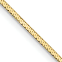 14k 1mm Octagonal Snake Chain