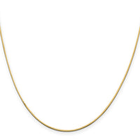 14k 1mm Octagonal Snake Chain