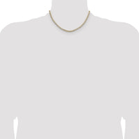 14k 3.7mm Lightweight PavÃ© Flat Cuban Chain