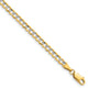 14k 3.7mm Lightweight PavÃ© Flat Cuban Chain