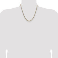 14k 3.7mm Lightweight PavÃ© Flat Cuban Chain