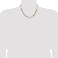 14k 4.7mm Lightweight PavÃ© Flat Cuban Chain