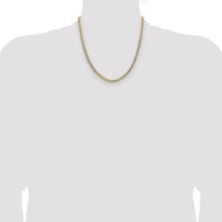 14k 4.7mm Lightweight PavÃ© Flat Cuban Chain