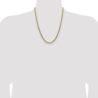 14k 4.7mm Lightweight PavÃ© Flat Cuban Chain