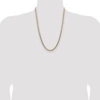 14k 4.7mm Lightweight PavÃ© Flat Cuban Chain