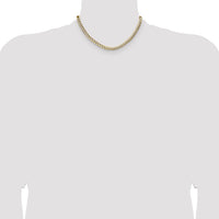 14k 5.9mm Lightweight PavÃ© Flat Cuban Chain