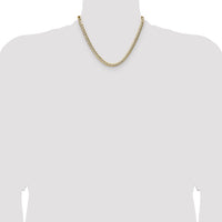 14k 5.9mm Lightweight PavÃ© Flat Cuban Chain