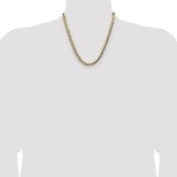 14k 7.2mm Lightweight PavÃ© Flat Cuban Chain