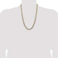 14k 7.2mm Lightweight PavÃ© Flat Cuban Chain