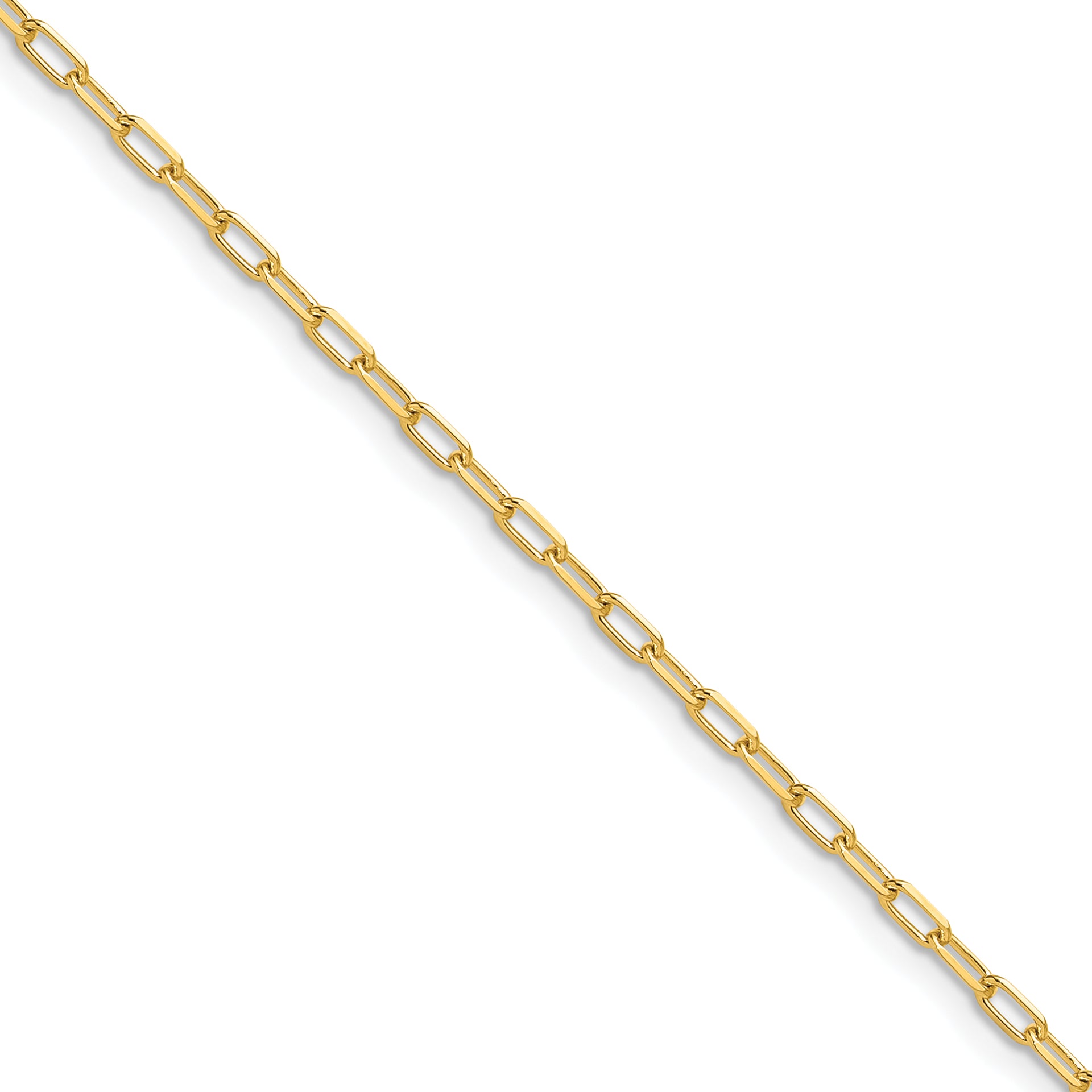 14k 2.2mm Solid Beveled D/C Paperclip Chain (100 inch Spool)