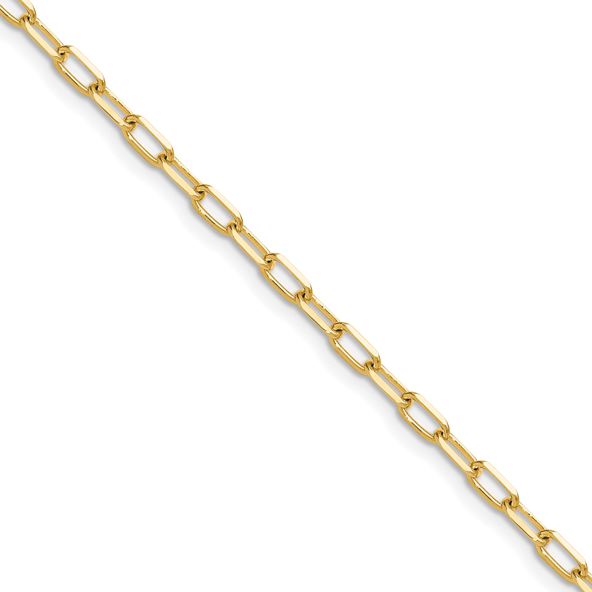 14k 3.0mm Solid Beveled D/C Paperclip Chain (100 inch Spool)