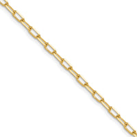 14k 3.0mm Solid Beveled D/C Paperclip Chain (100 inch Spool)