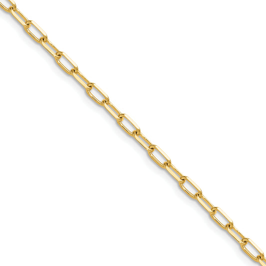 14k 3.0mm Solid Beveled D/C Paperclip Chain (100 inch Spool)