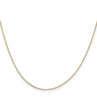 14k .5mm Box with Spring Ring Clasp Chain