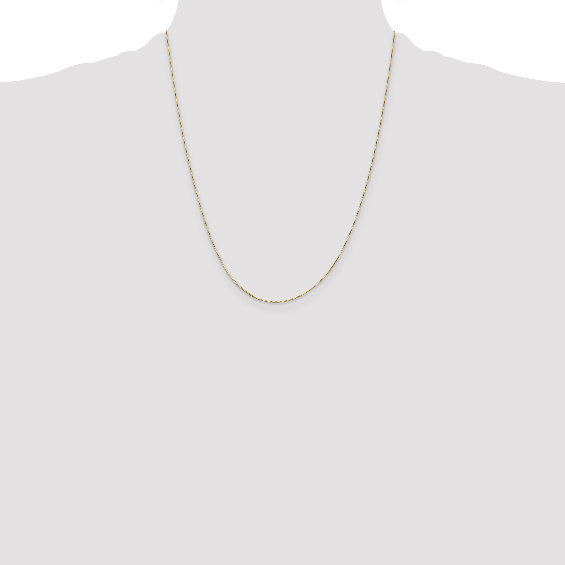 14k .5mm Box with Spring Ring Clasp Chain