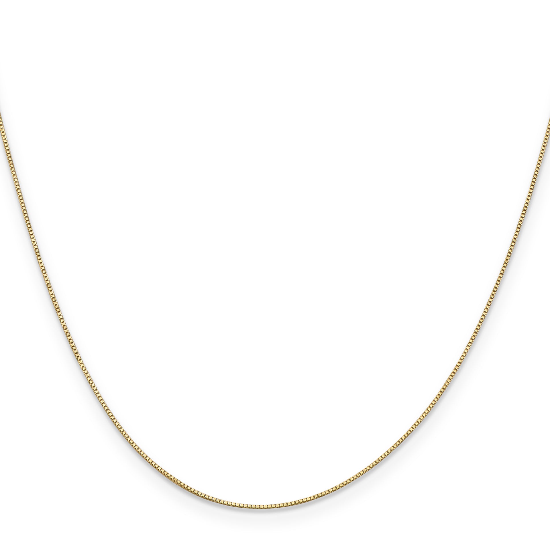 14k .5mm Box with Spring Ring Clasp Chain