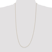 14k .5mm Box with Spring Ring Clasp Chain