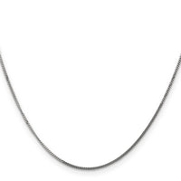 14k White Gold 1.3mm Curb Pendant Chain