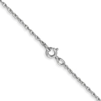 14k WG .8mm Polished Light Baby Rope Chain