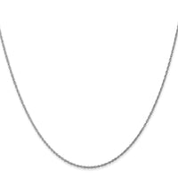 14k WG .8mm Light-Baby Rope Chain