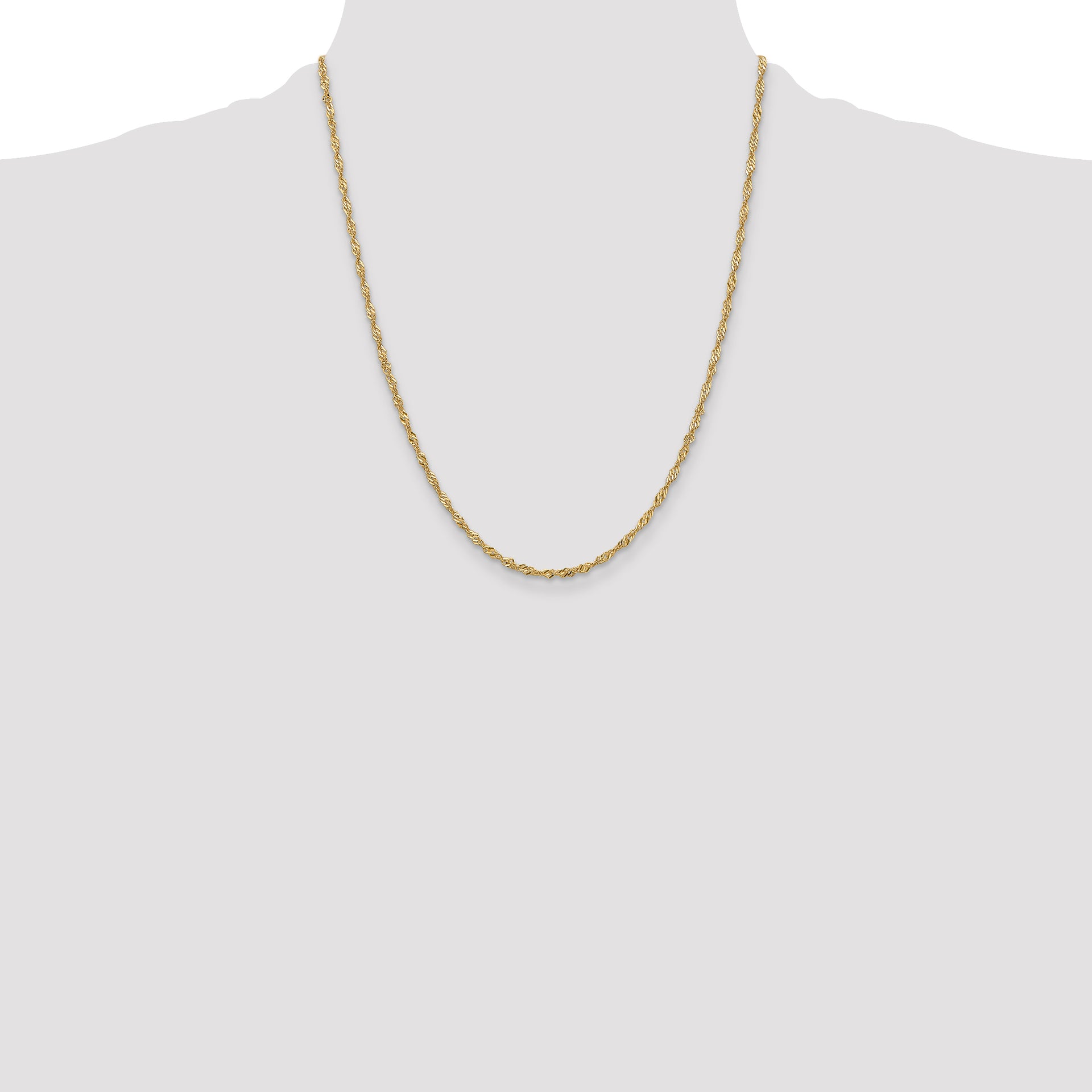14k 2mm Singapore Chain