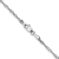 14k WG 1.7mm Singapore Chain