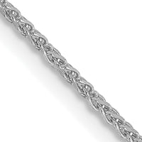 14k White Gold 1.25mm D/C Spiga Chain