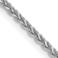 14k White Gold 1.7mm D/C Spiga Chain