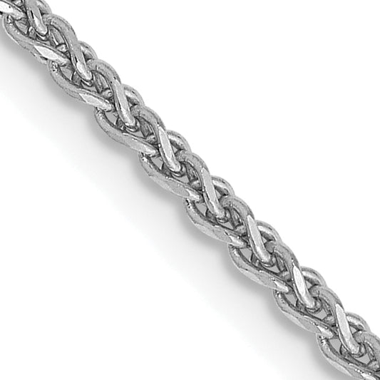 14k White Gold 1.7mm D/C Spiga Chain