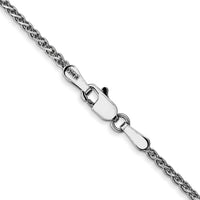 14k White Gold 1.7mm D/C Spiga Chain