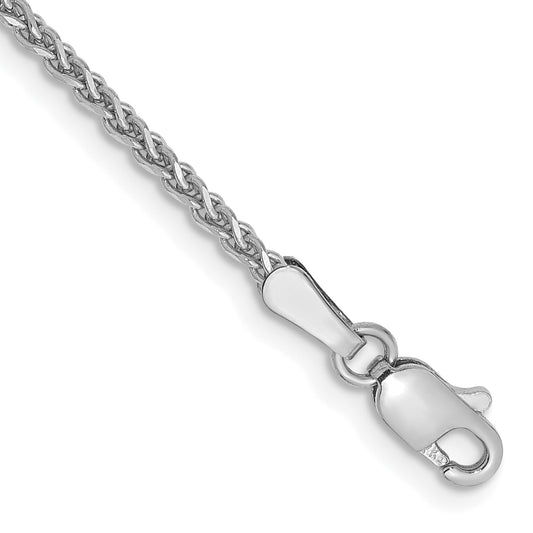 14k White Gold 1.7mm D/C Spiga Chain