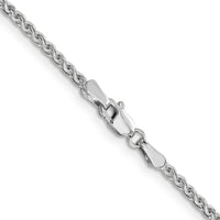 14k White Gold 2.1mm D/C Spiga Chain