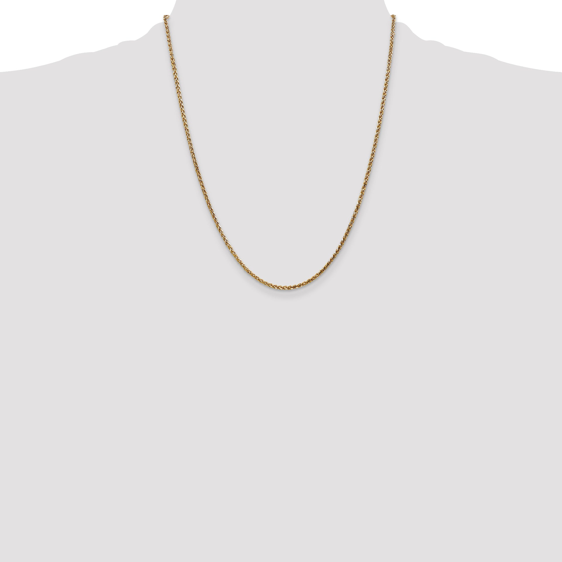 14k 2.1mm D/C Spiga Chain