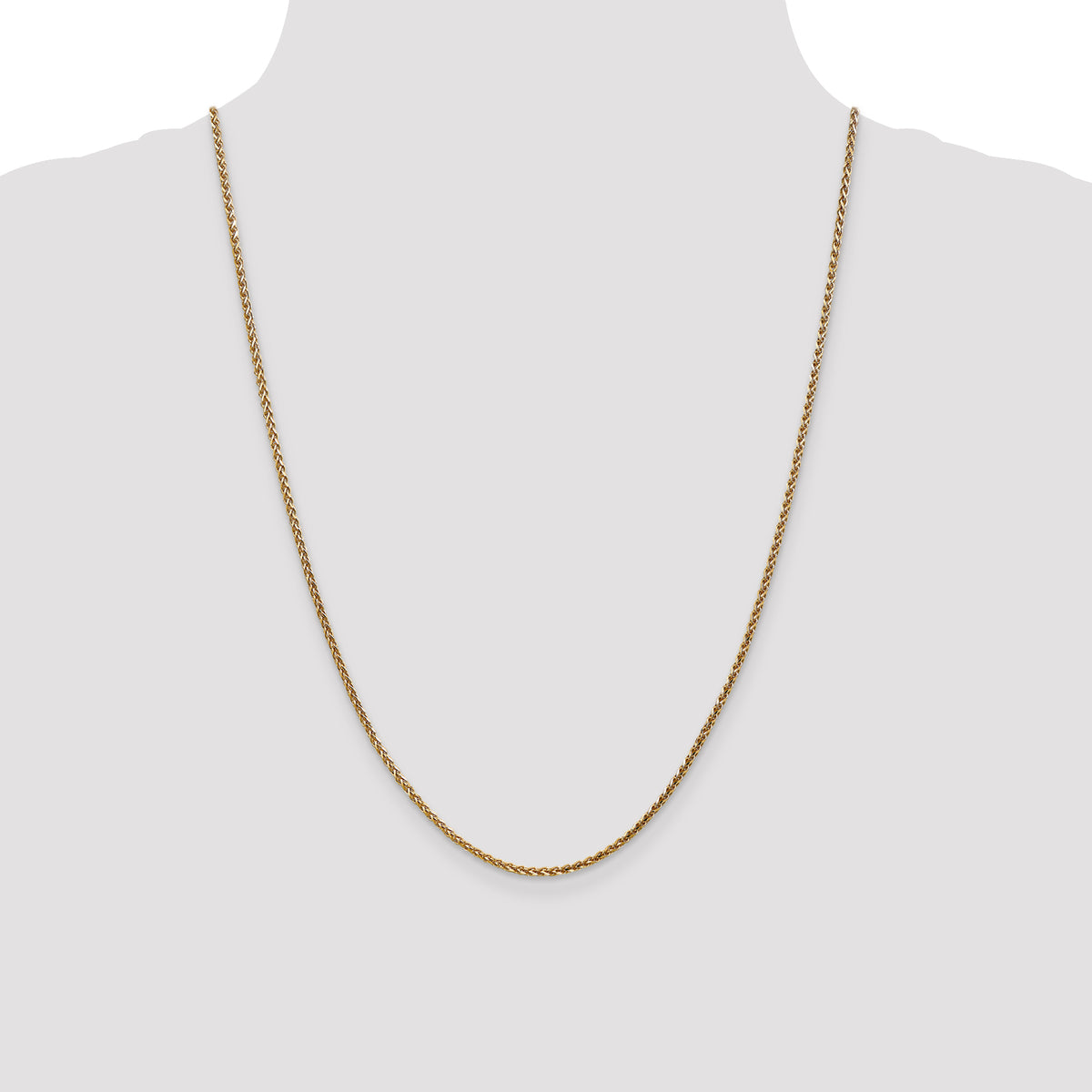 14k 2.1mm D/C Spiga Chain