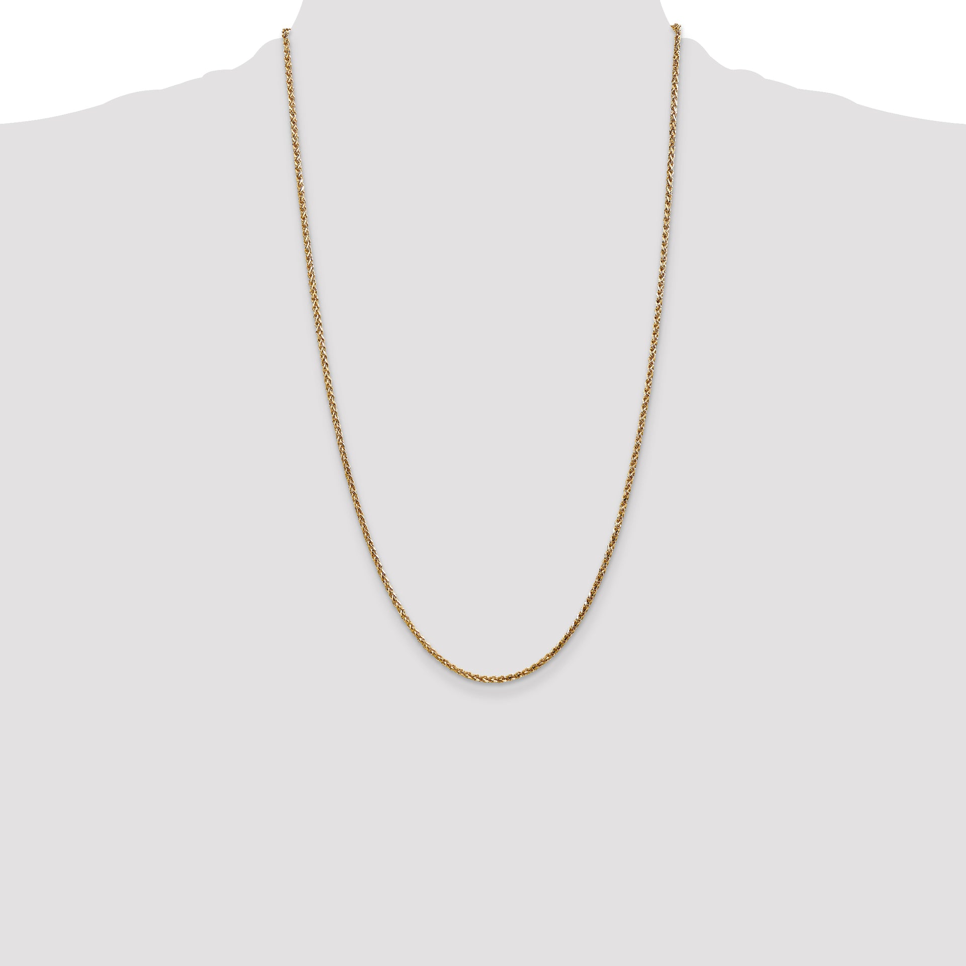 14k 2.1mm D/C Spiga Chain