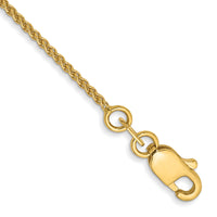 14k 1.05mm Solid Polished Spiga Chain Anklet