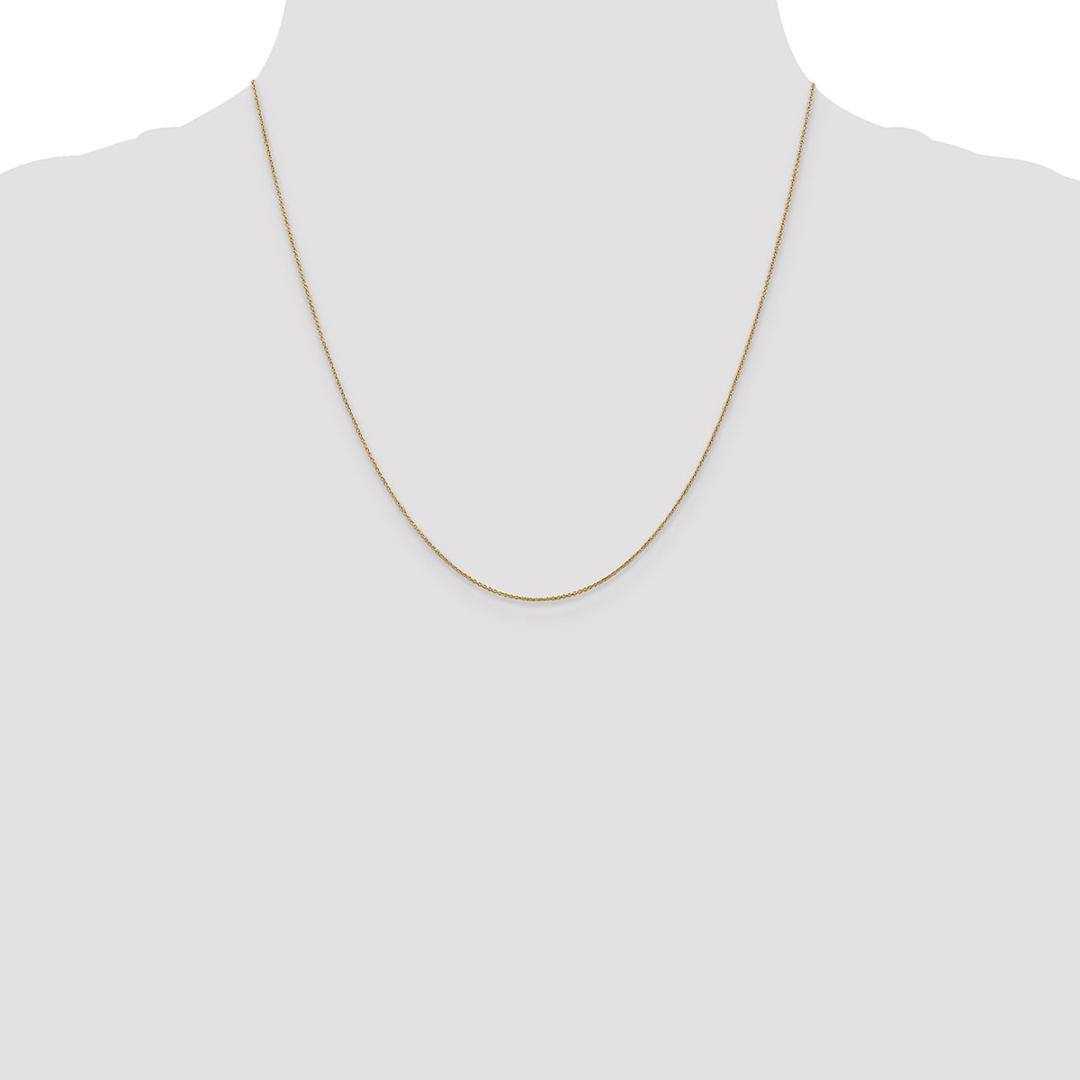 14k .75mm Round Open Link Cable Chain
