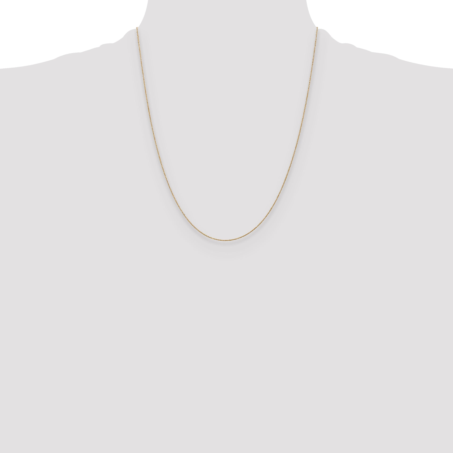 14k .75mm Round Open Link Cable Chain